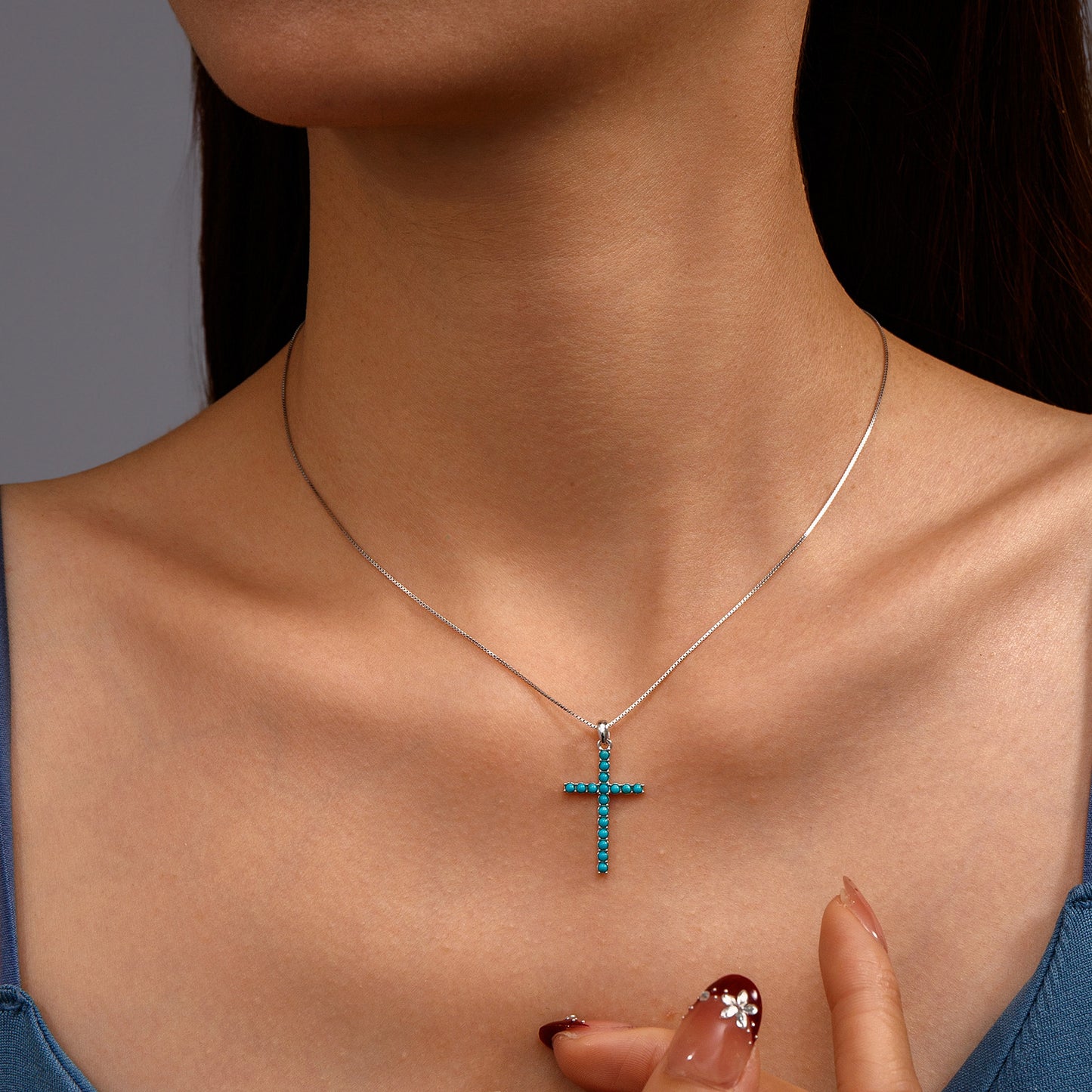 An（安)-Silver Essence Turquoise Necklace-SSXL2386