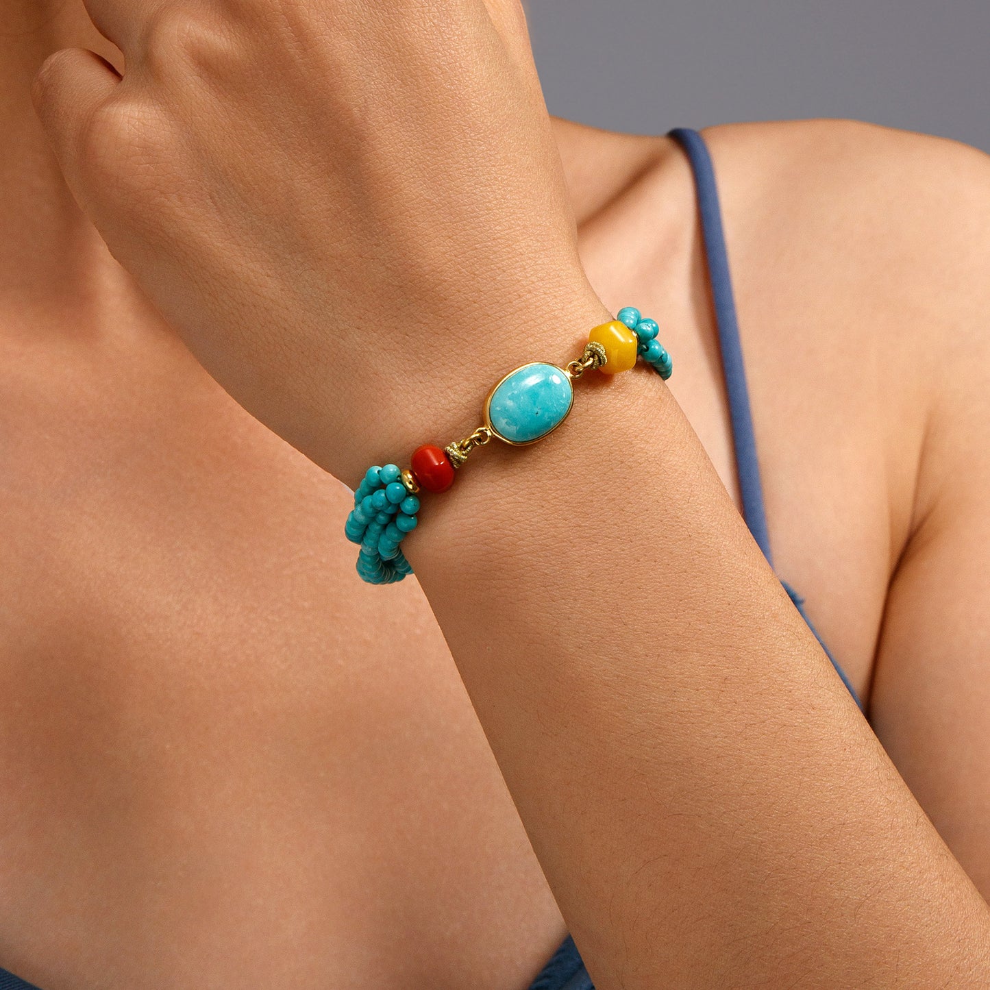Athena(雅典娜)-Turquoise Talisman of Fortune Bracelet-LFD1472